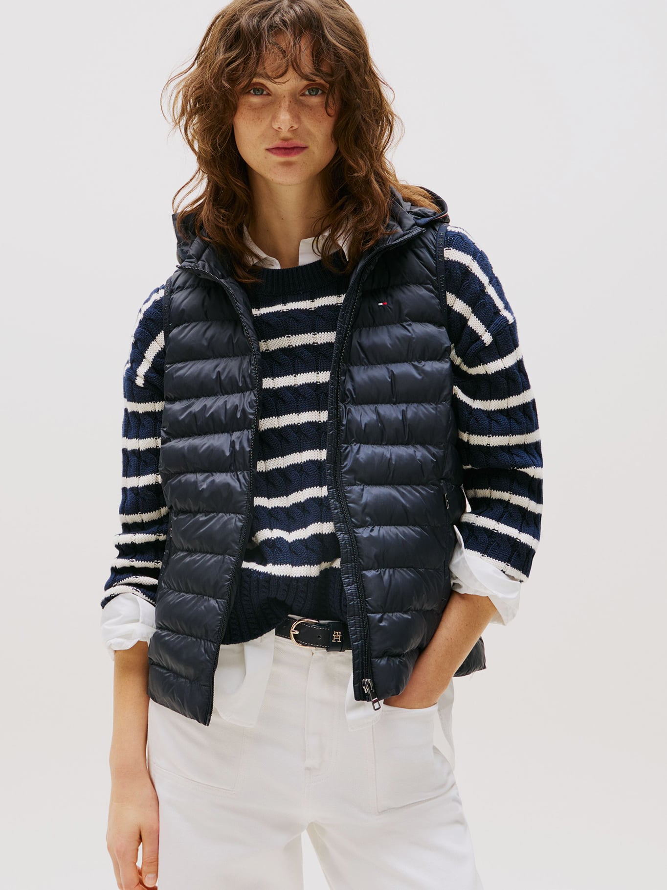 PARKA VEST ACOLCHADA GLOBAL STRIPE - 1