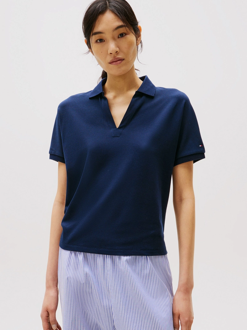 POLO SOLID CON LOGO RELAXED FIT - 1