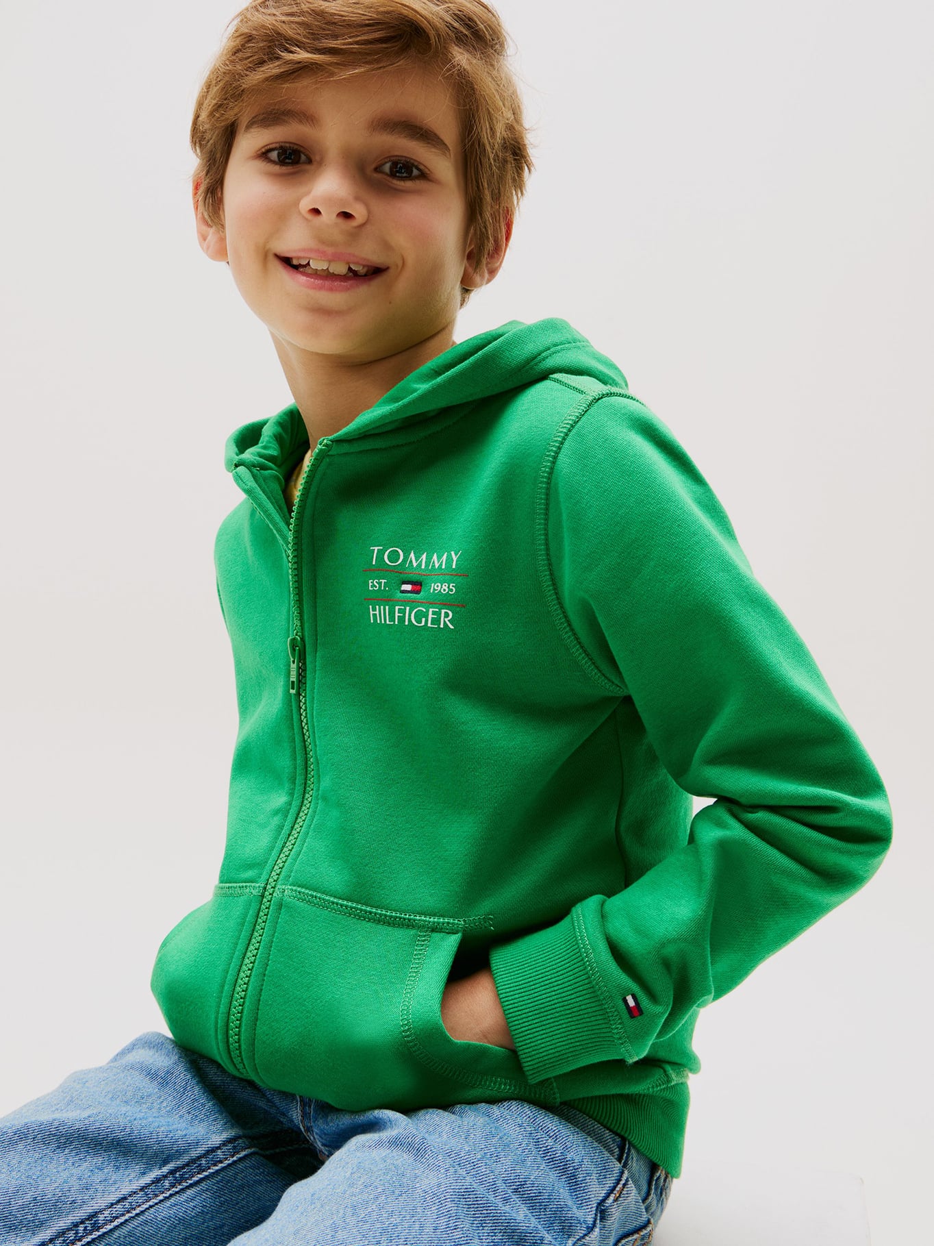 POLERON HOODIE DE NIÑO FLAG CON CIERRE - 4