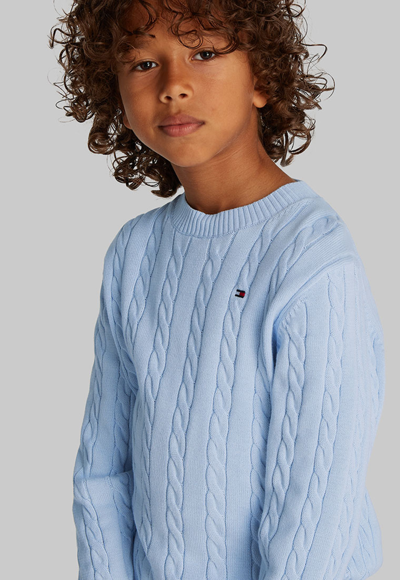 SWEATER TRENZADO CON CUELLO REDONDO - 3