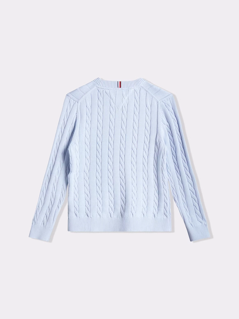 SWEATER TRENZADO CON CUELLO REDONDO - 5