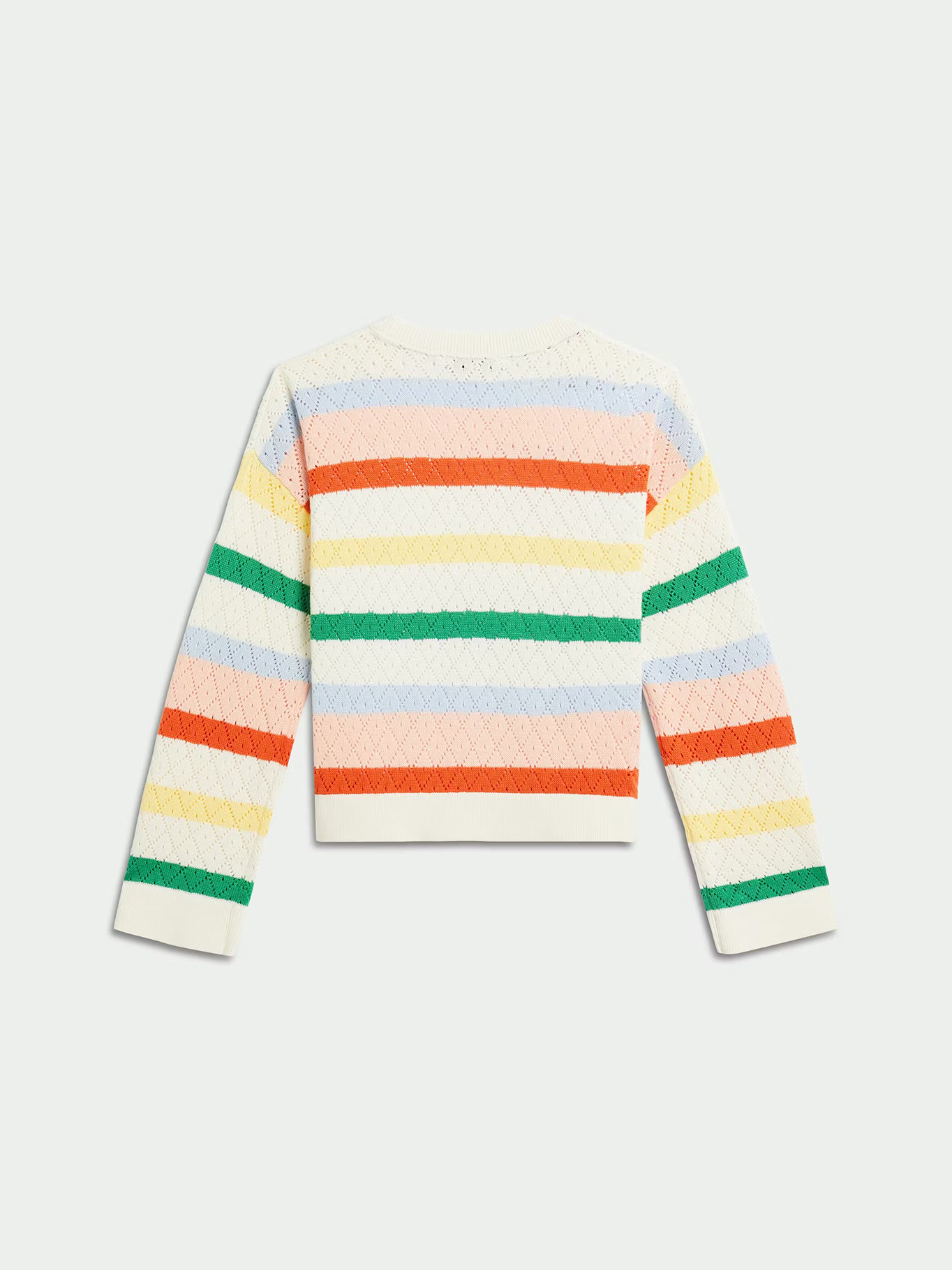 SWEATER DE NIÑA A RAYAS CON LOGO - 2