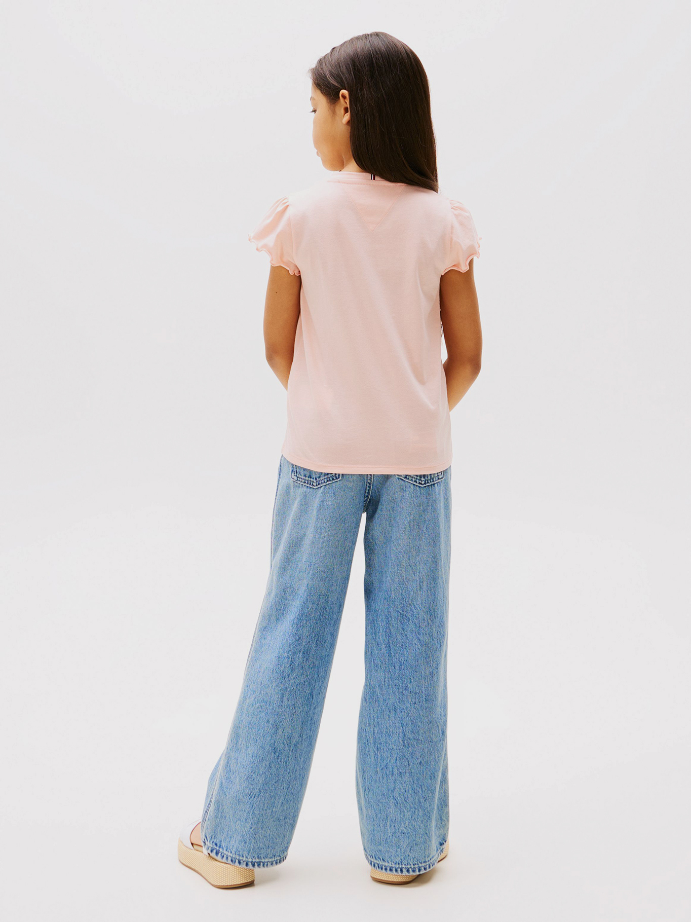 POLERA DE NIÑA ESSENTIAL CON MANGAS DE VUELOS - 3