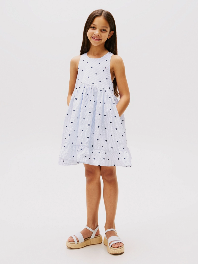 VESTIDO SIN MANGAS CON PRINT DE CORAZONES - 1