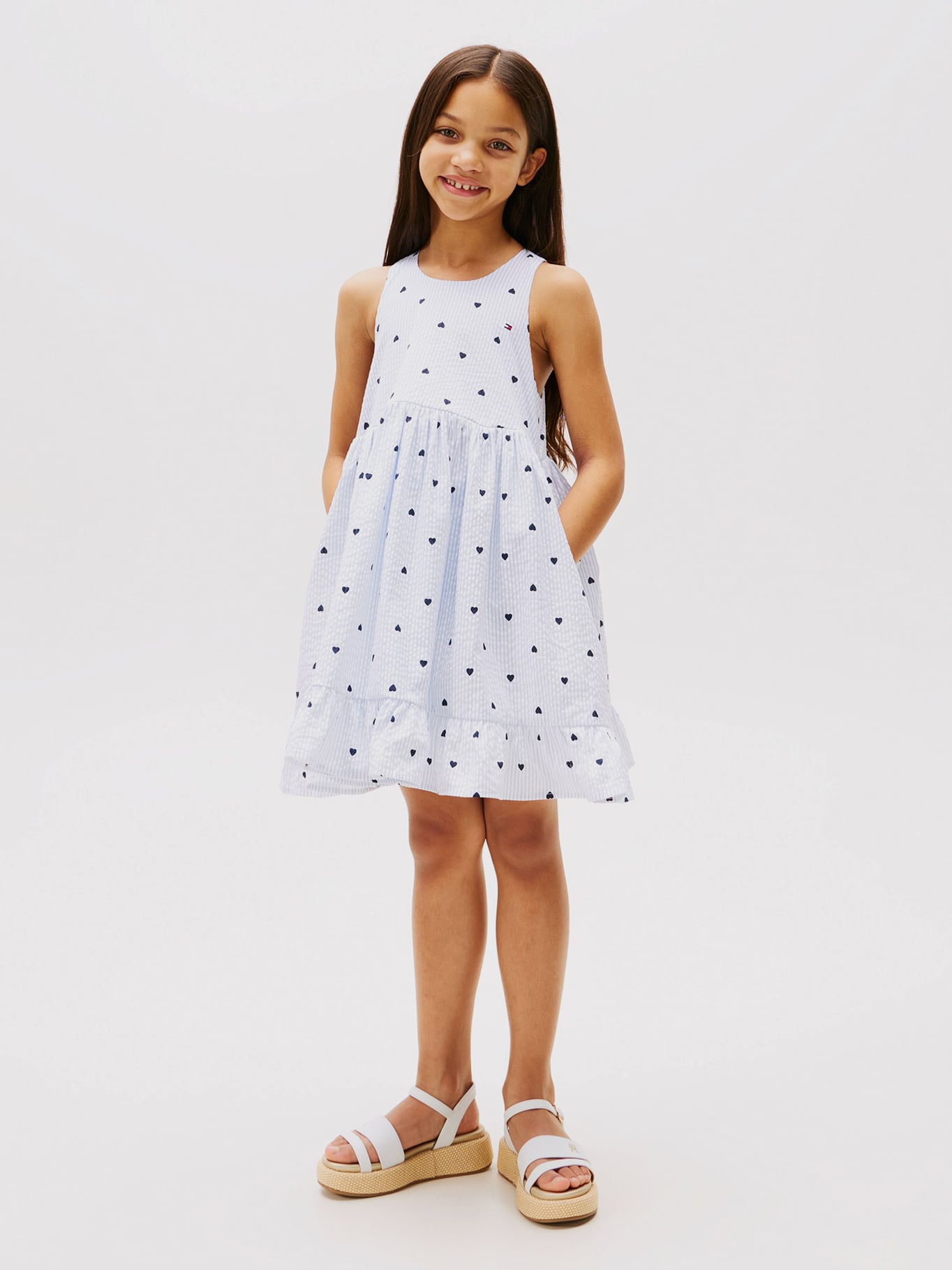 VESTIDO SIN MANGAS CON PRINT DE CORAZONES - 1