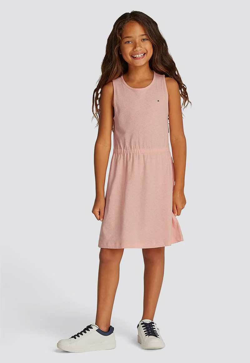 VESTIDO SIN MANGAS EN MEZCLA DE LINO - 1