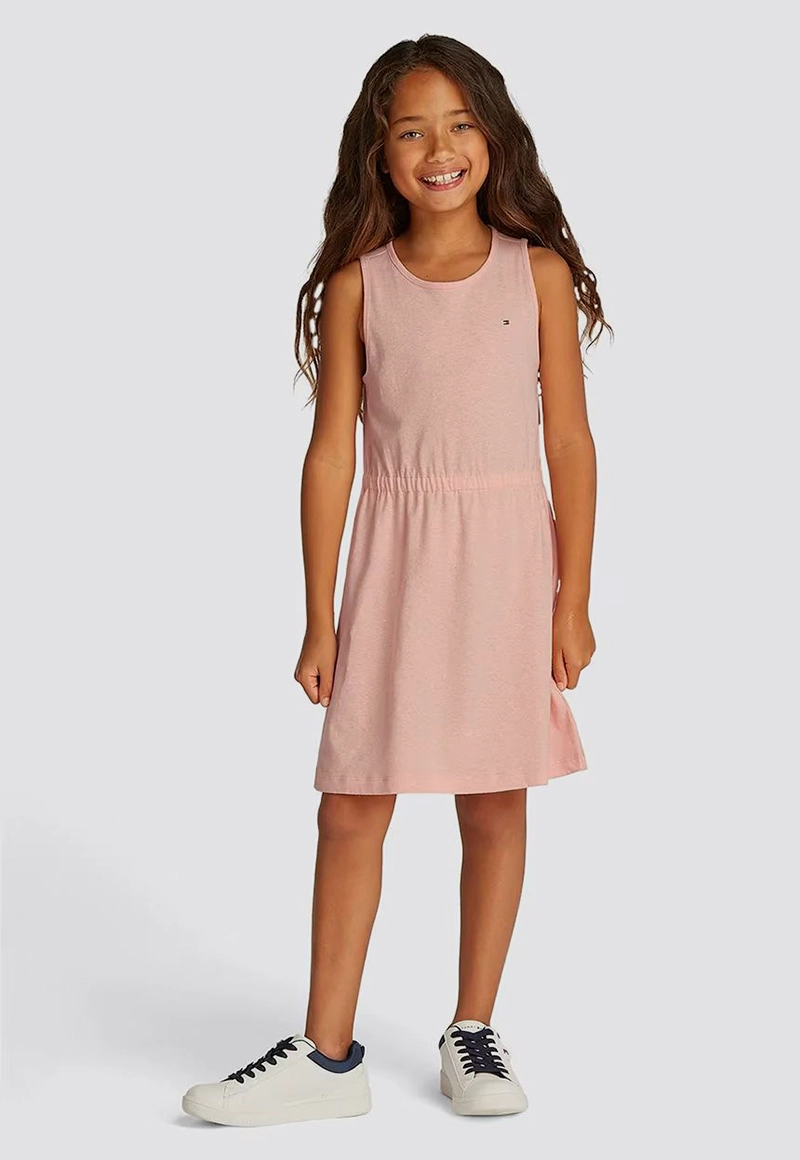 VESTIDO SIN MANGAS EN MEZCLA DE LINO - 1