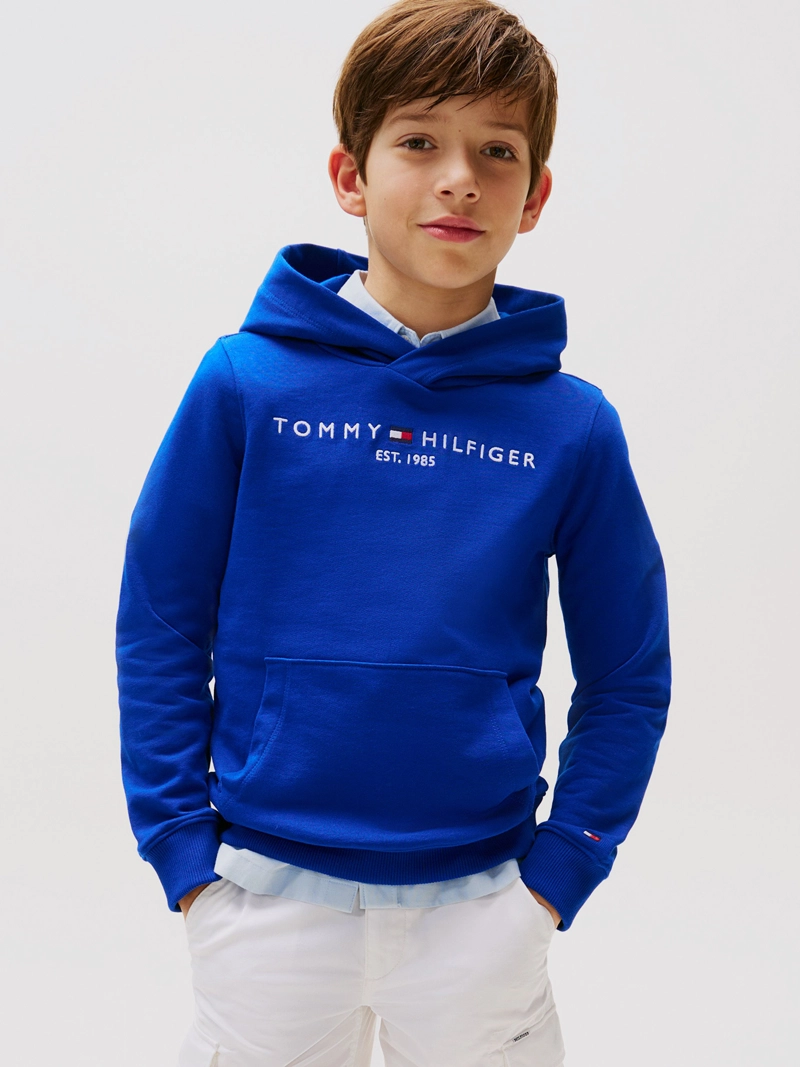 POLERON HOODIE DE NIÑO ESSENTIAL CON LOGO - 1