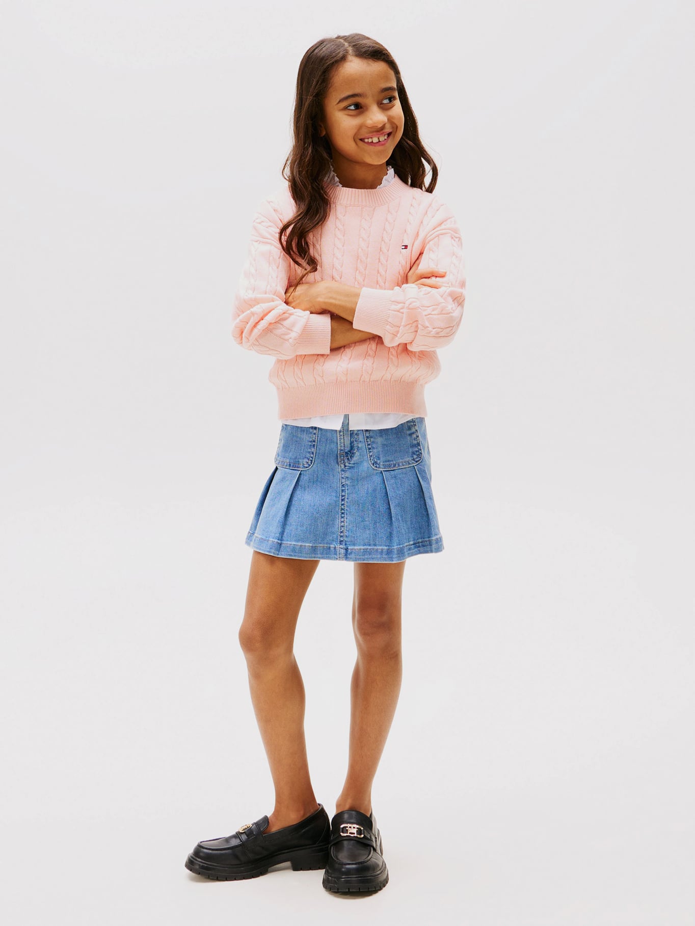 SWEATER DE NIÑA DE PUNTO TRENZADO - 2