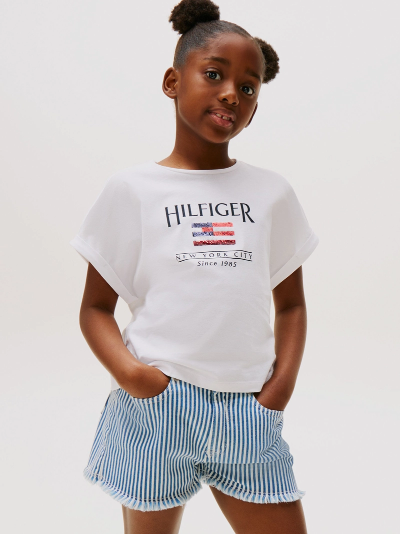 POLERA RELAXED CON LOGO DE LENTEJUELAS - 1
