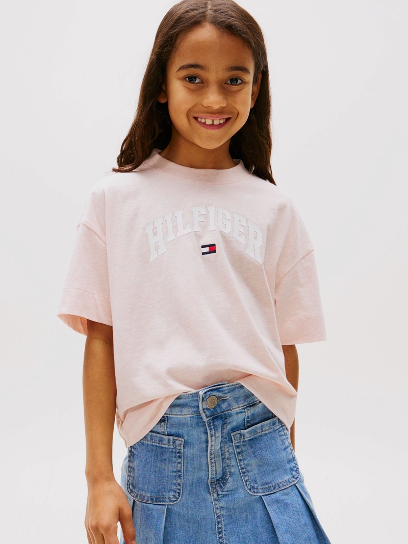 POLERA JASPEADA CON LOGO VARSITY - 1
