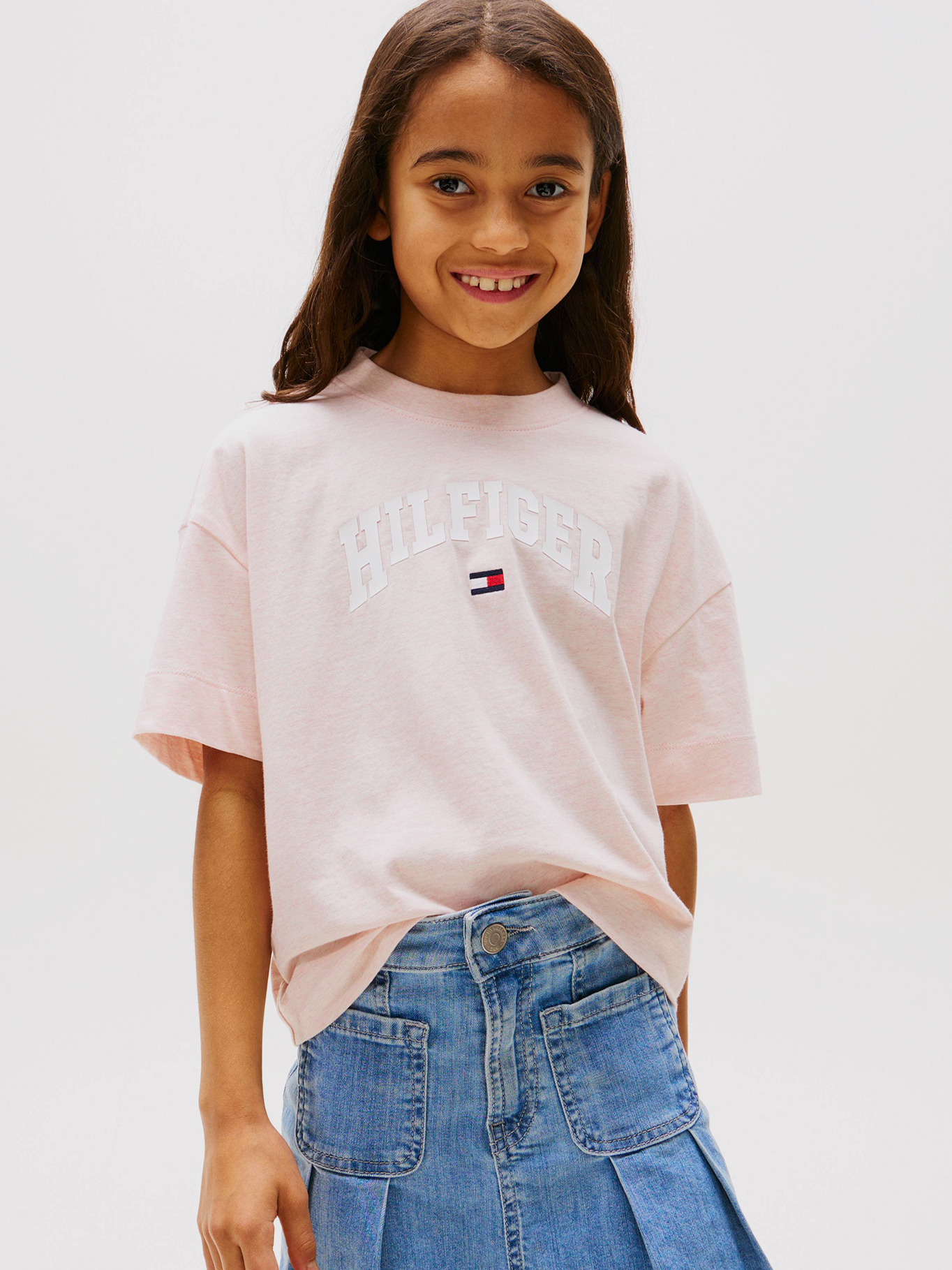 POLERA JASPEADA CON LOGO VARSITY - 1