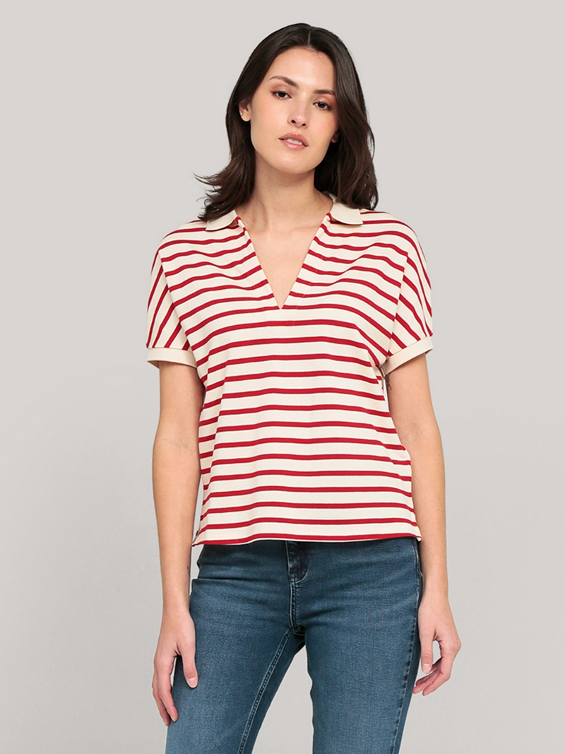 POLO SOLID CON LOGO RELAXED FIT - 1