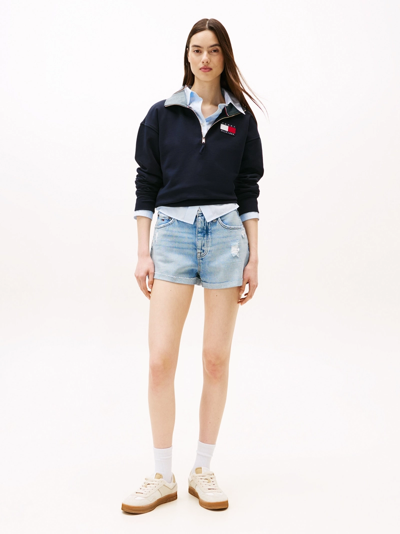 SHORTS DENIM CON LOGO - 1