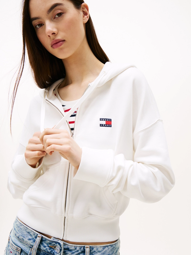 POLERON HOODIE CROPPED CON CIERRE - 4