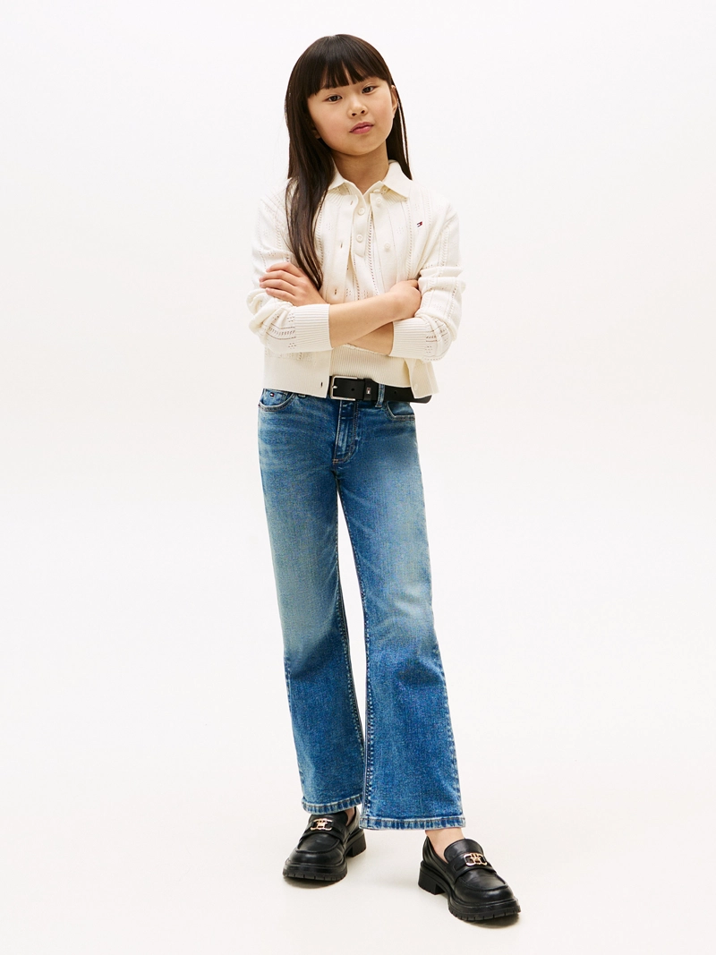 JEANS ACAMPANADOS DESTEÑIDOS - 1