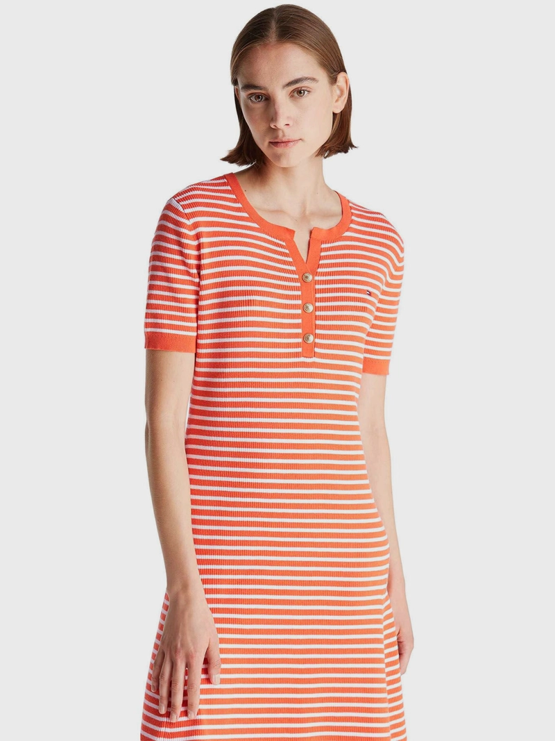 VESTIDO DE RAYAS CON LOGO - 4