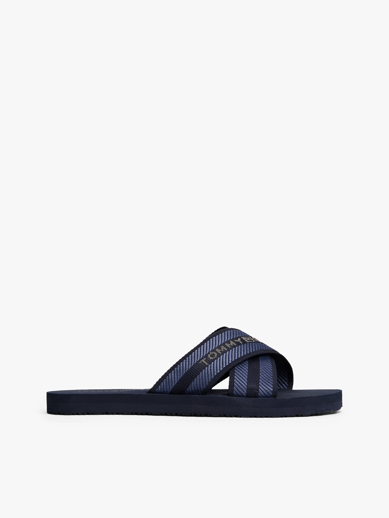 SANDALIAS CROSS STRAP CON LOGO - 5