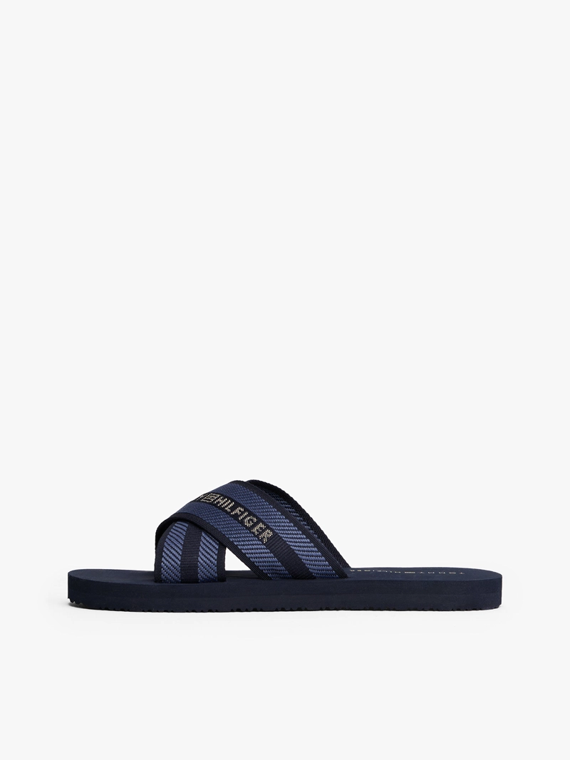SANDALIAS CROSS STRAP CON LOGO - 6