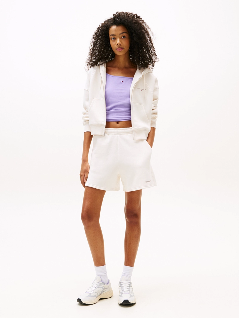 POLERON HOODIE CROPPED CON LOGO - 2