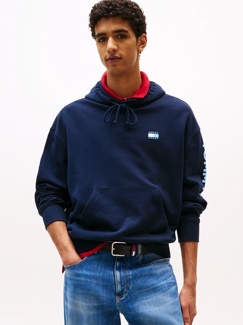 POLERON HOODIE CROPPED CON LOGO - 1