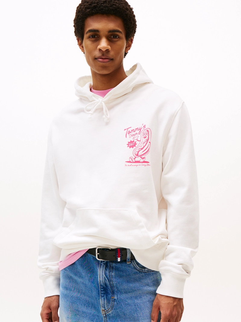 POLERON HOODIE LOGO GRAFICO TRASERO - 1