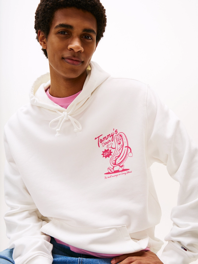 POLERON HOODIE LOGO GRAFICO TRASERO - 4
