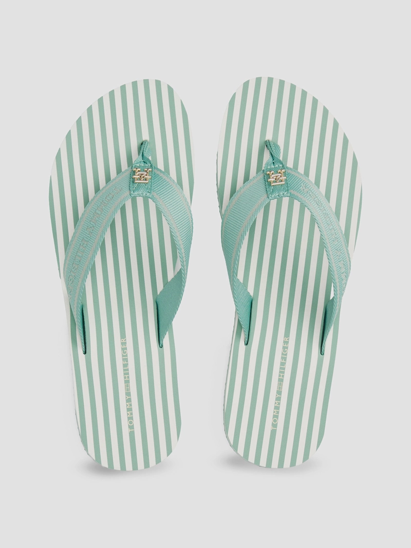 SANDALIAS CON LOGO Y RAYAS - 3