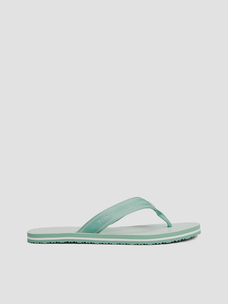 SANDALIAS CON LOGO Y RAYAS - 5