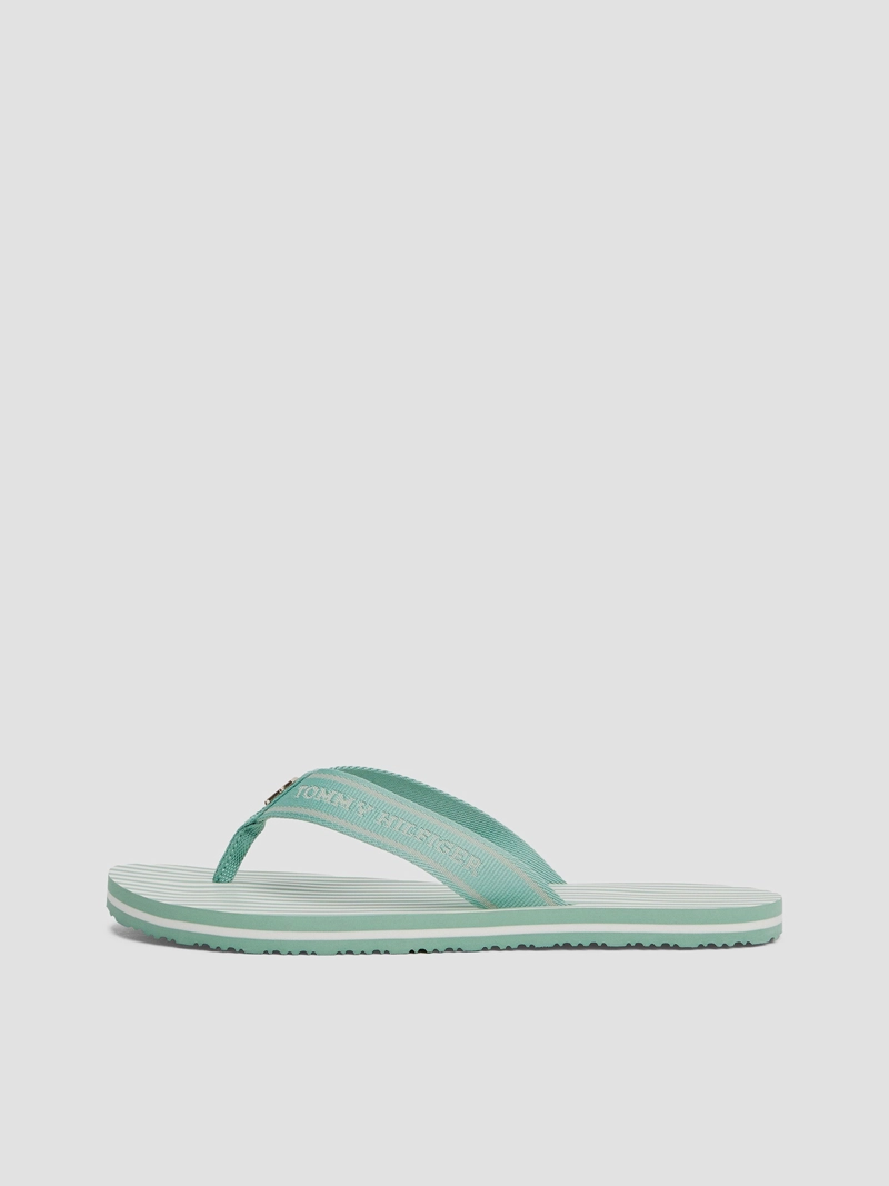 SANDALIAS CON LOGO Y RAYAS - 6