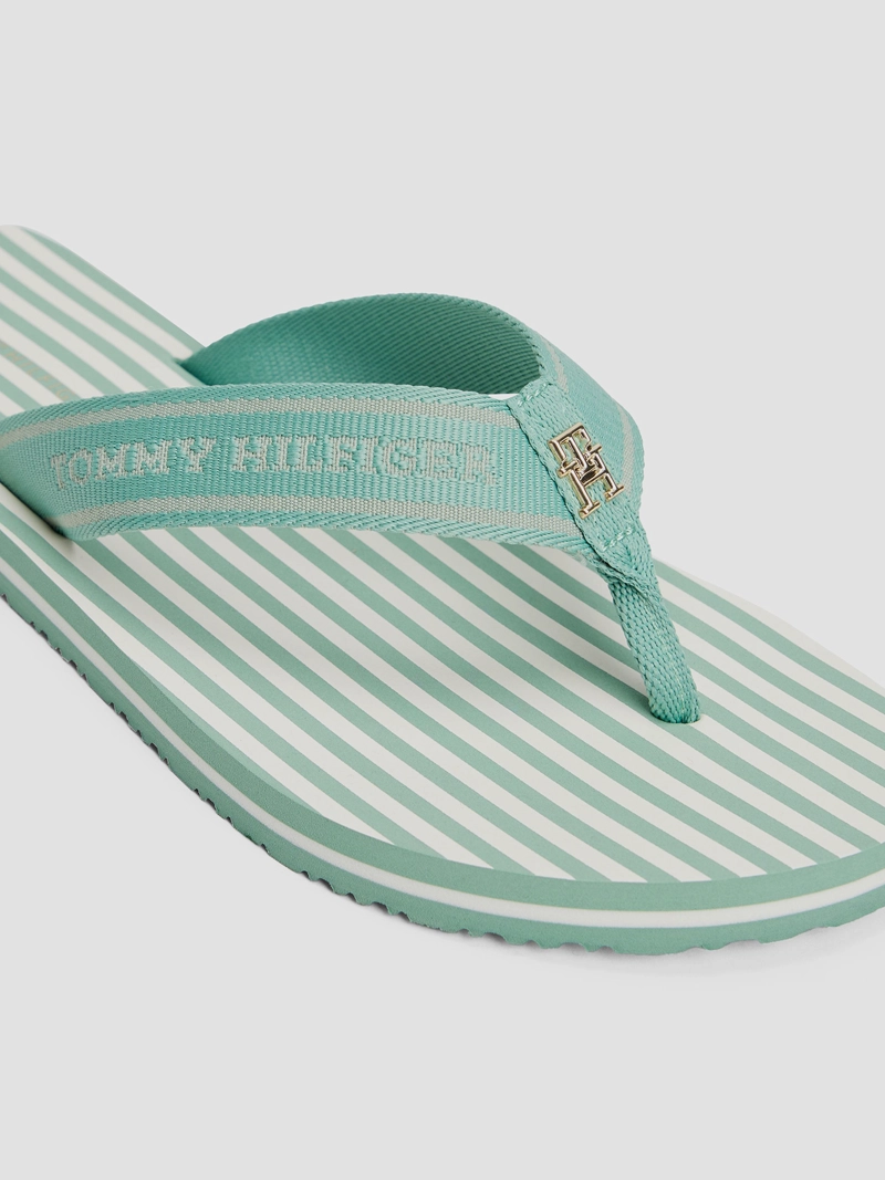 SANDALIAS CON LOGO Y RAYAS - 7