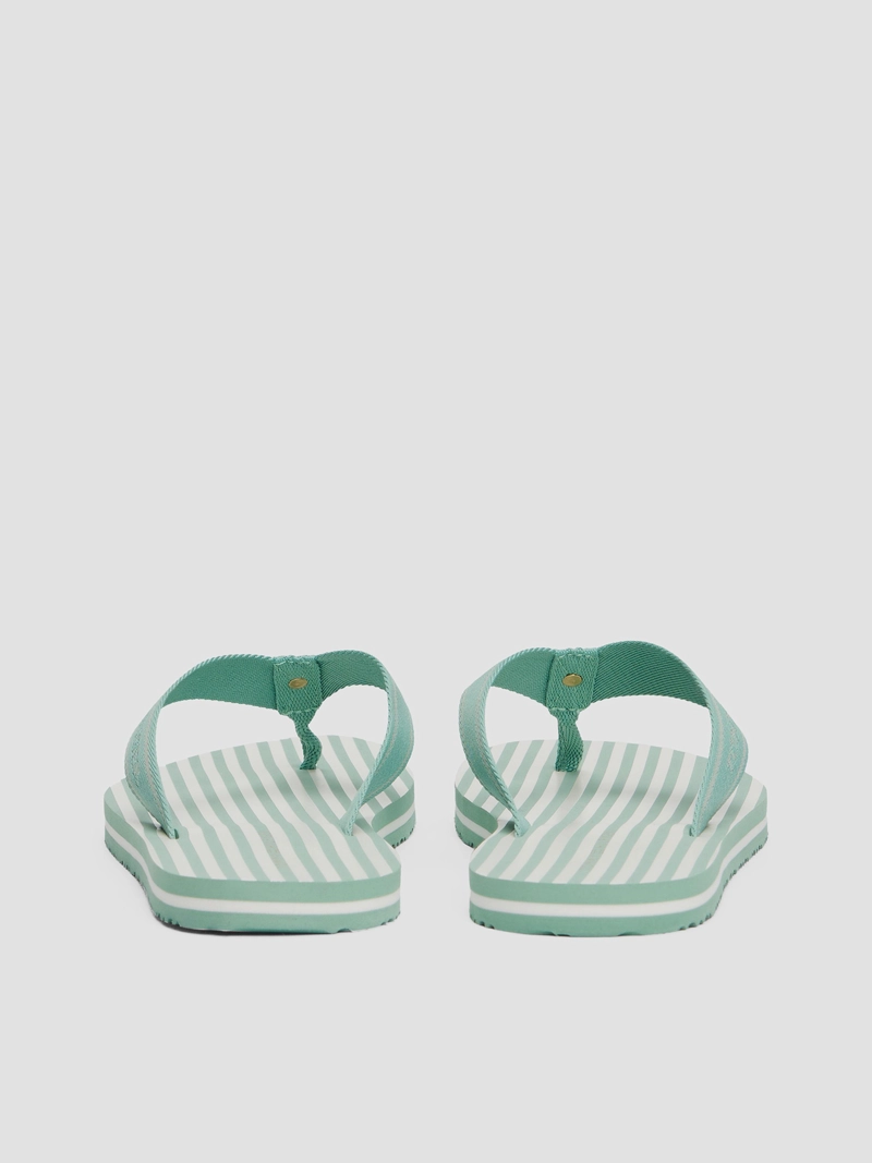 SANDALIAS CON LOGO Y RAYAS - 8