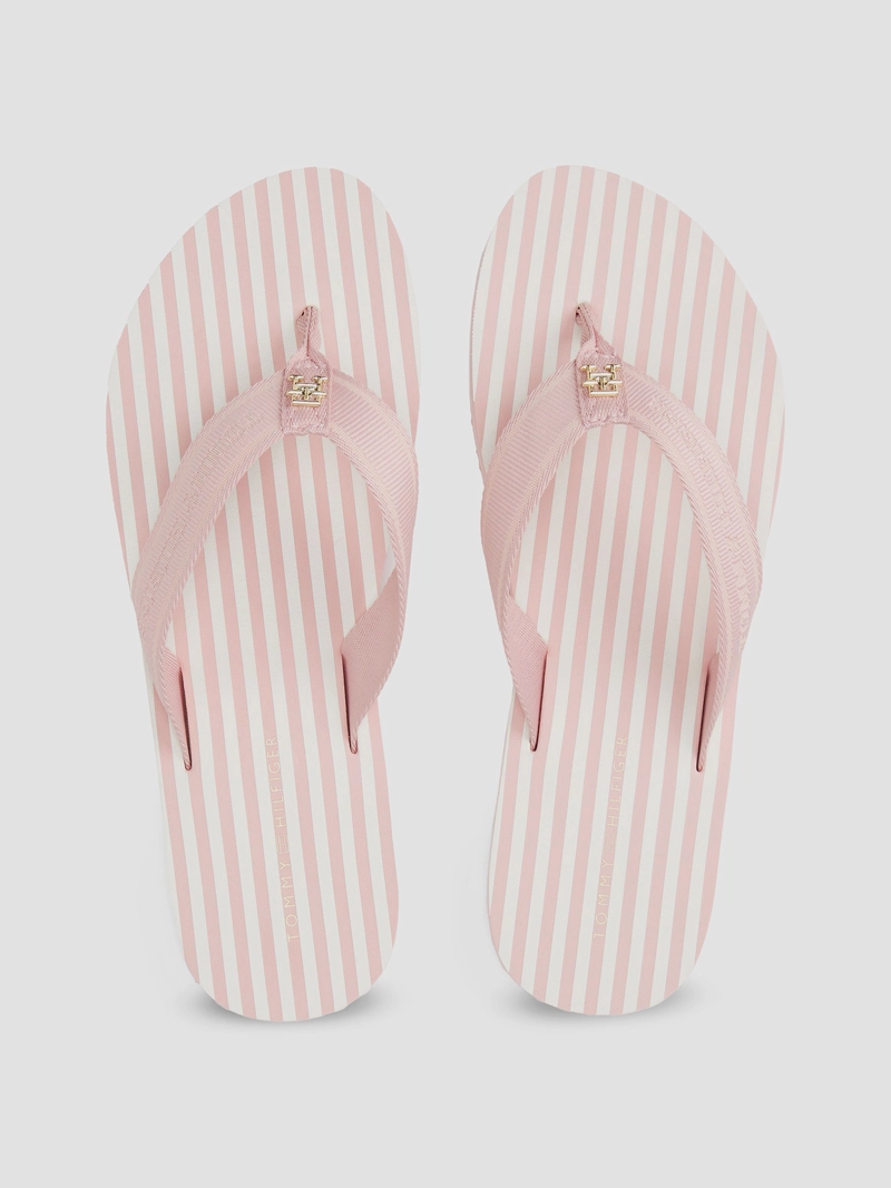 SANDALIAS CON LOGO Y RAYAS - 3