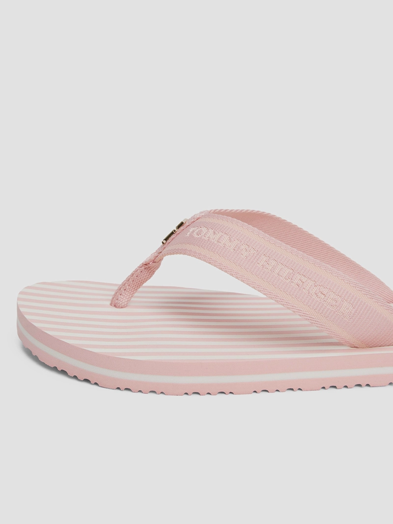 SANDALIAS CON LOGO Y RAYAS - 7