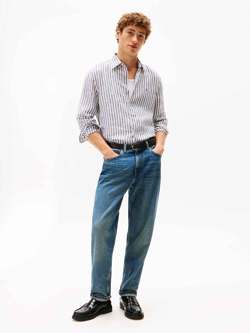 CAMISA LINEN STRIPE REGULAR FIT - 2