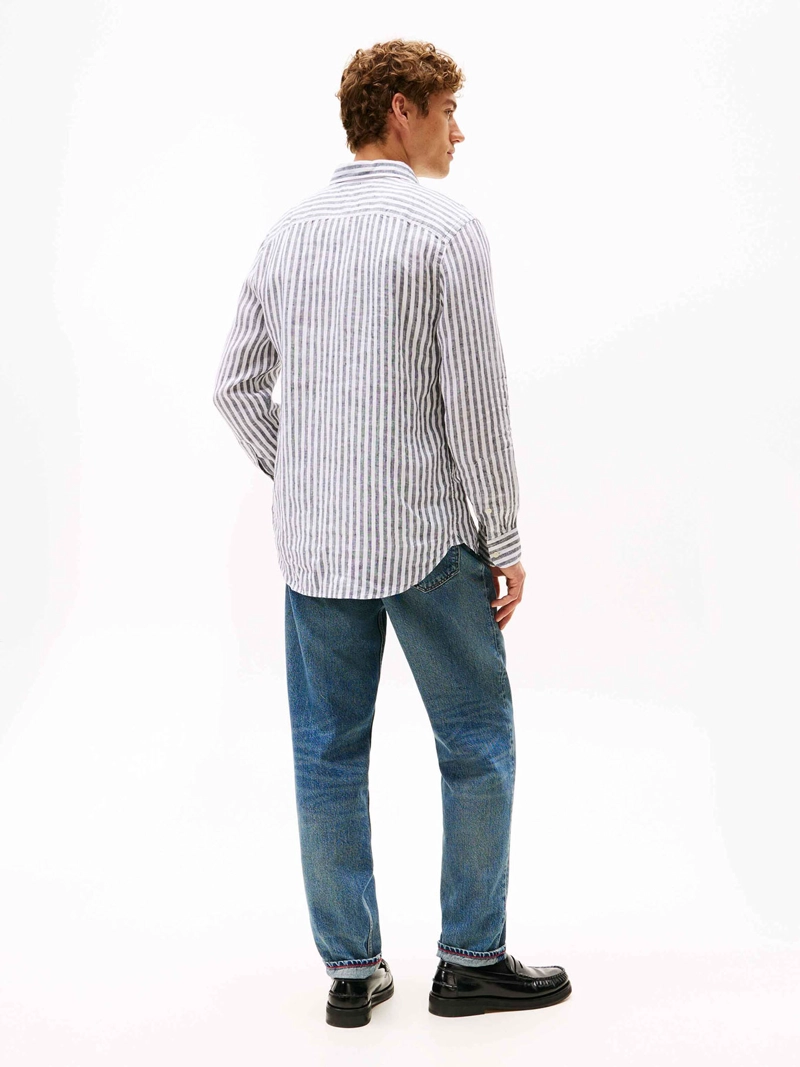 CAMISA LINEN STRIPE REGULAR FIT - 3