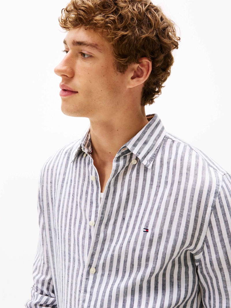 CAMISA LINEN STRIPE REGULAR FIT - 4