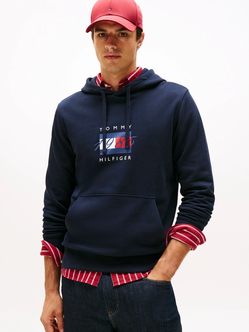 POLERON HOODIE CON LOGO GRAFICO - 1