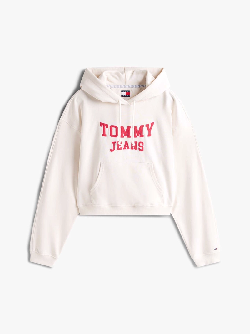 POLERON HOODIE CROP RELAXED CON LOGO - 5