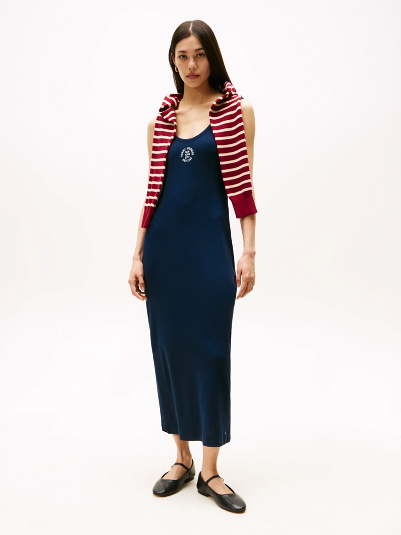 VESTIDO SLIM FIT CON DISEÑO A RAYAS - 1