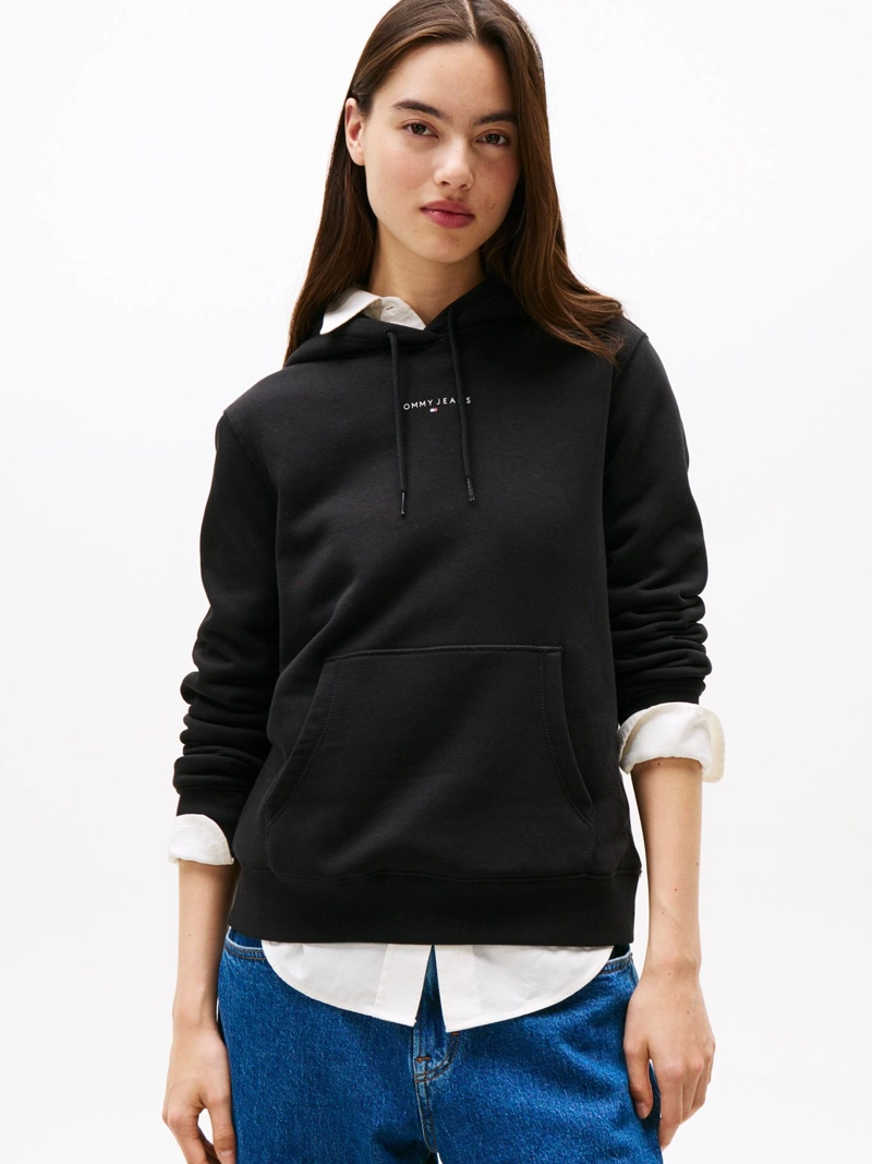 POLERON HOODIE CON LOGO LINEAL - 1