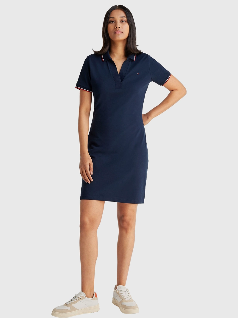 VESTIDO POLO MANGA CON LOGO - 1