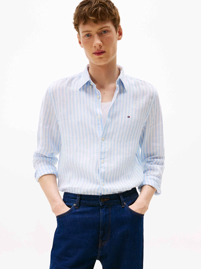 CAMISA LINEN STRIPE REGULAR FIT - 1