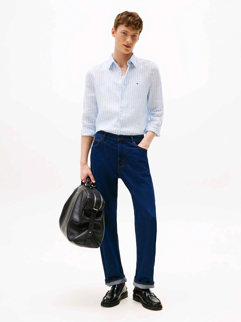 CAMISA LINEN STRIPE REGULAR FIT - 2