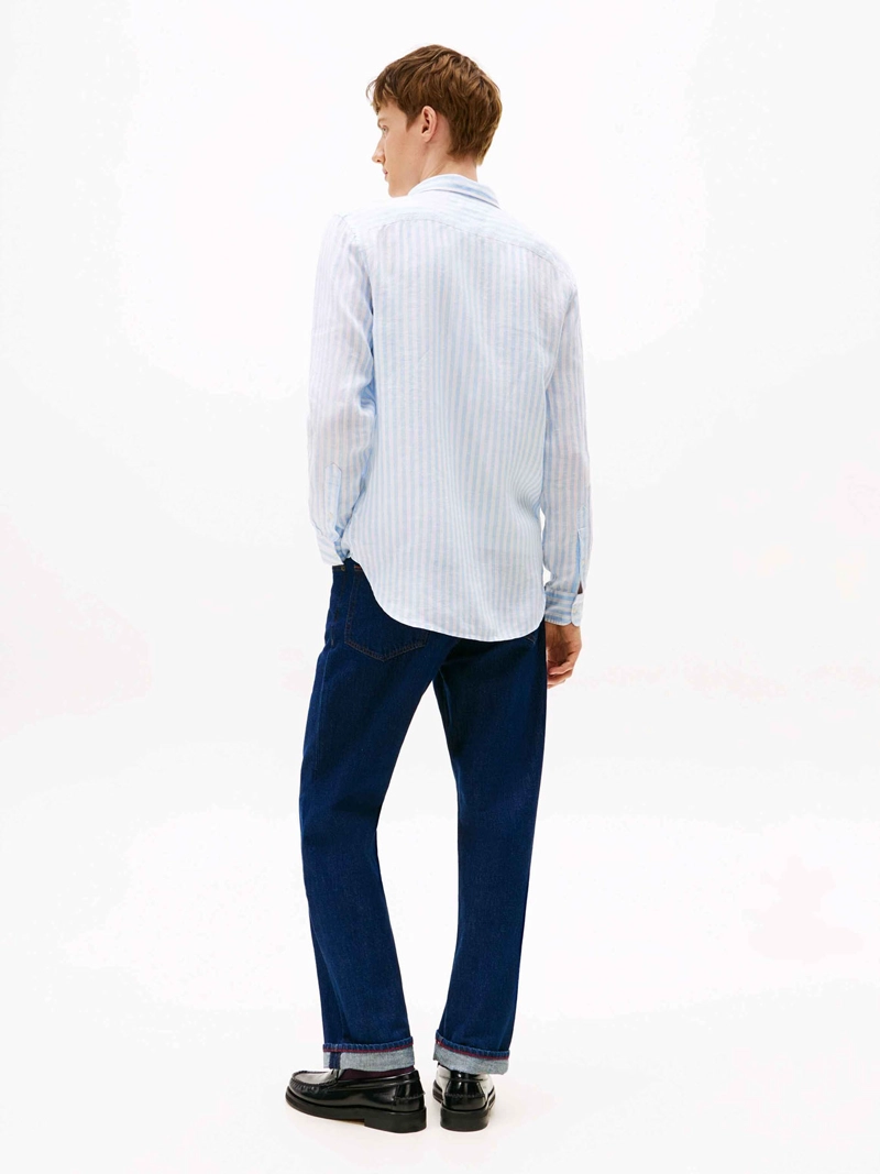 CAMISA LINEN STRIPE REGULAR FIT - 3