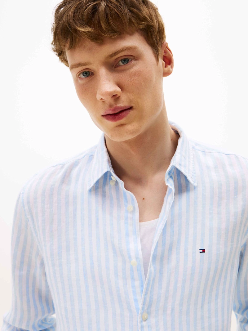 CAMISA LINEN STRIPE REGULAR FIT - 4