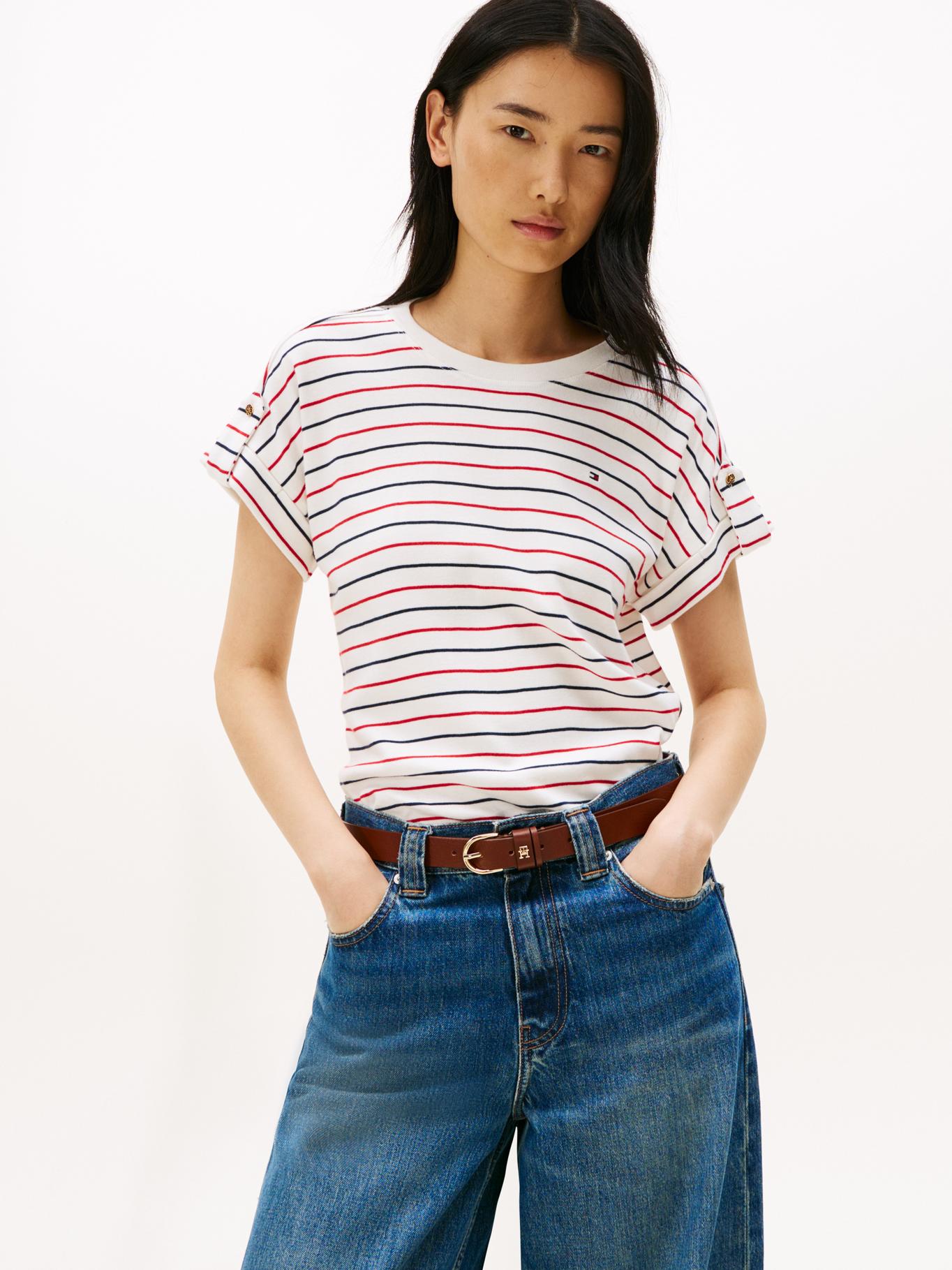 POLERA CON DISEÑO DE RAYAS REGULAR FIT - 1