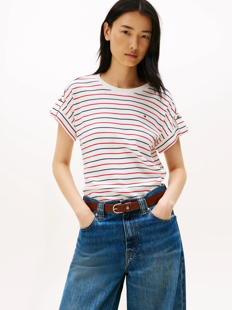 POLERA CON DISEÑO DE RAYAS REGULAR FIT - 1