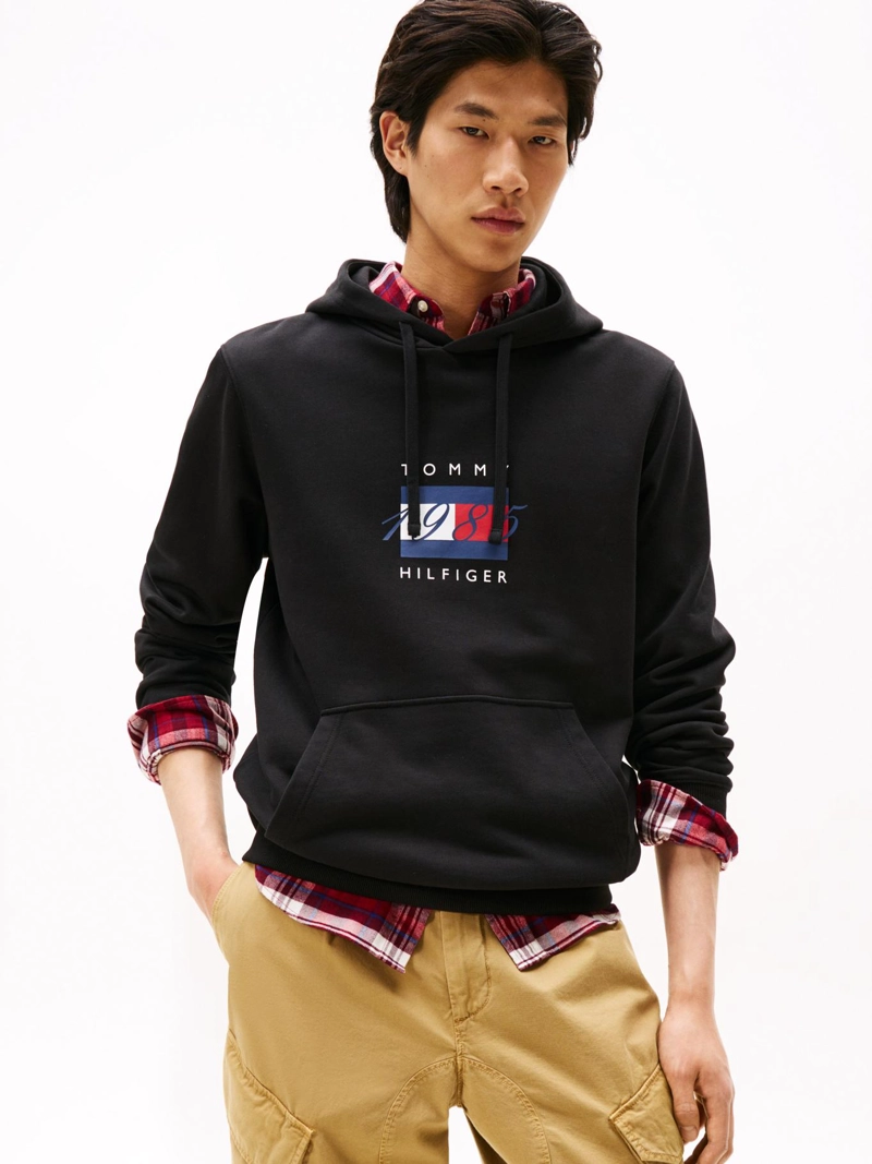 POLERON HOODIE CON LOGO GRAFICO - 1
