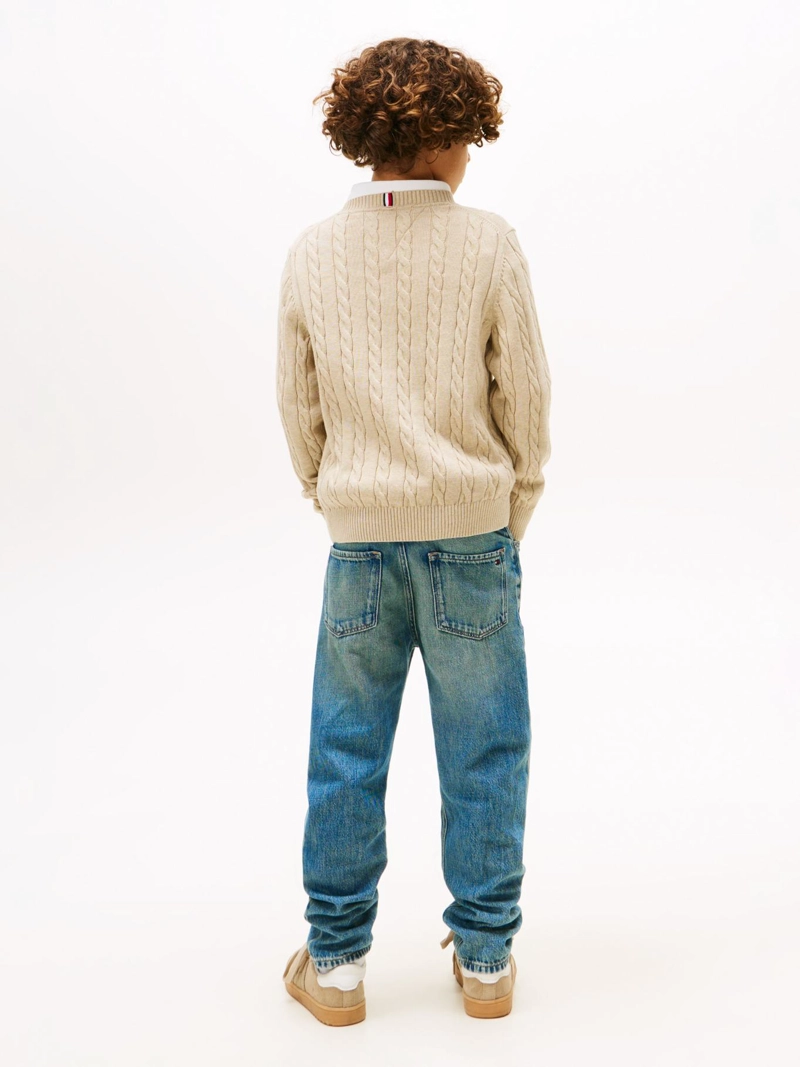 SWEATER DE NIÑO DE PUNTO TRENZADO - 3